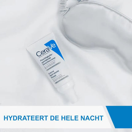 CeraVe hydraterende gezichtscrème hydrateert de huid de hele nacht