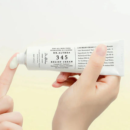Dr. Althea 345 Relief Cream crème textuur en applicatie