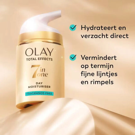 Olay Total Effects 7-in-1 Dagcreme hydrateert en helpt fijne lijntjes verminderen